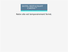 Tablet Screenshot of hotel-restaurant-carina.com